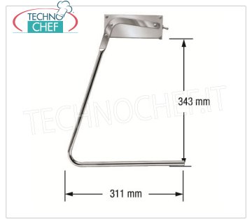 Technochef - Coppia di Supporti a C, Cod.CLHIGH Coppia di supporti a C, dim.mm 311x343h.