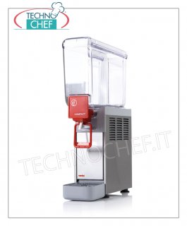 Distributori bevande refrigerate Distributore bibite refrigerate con 1 serbatoio da 5 lt., V.230/1, dimensioni mm 180x400x550h