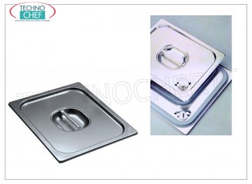 Coperchi  per Bacinelle Gastro-norm, Inox 18/10 Coperchio a tenuta con maniglia, inox 18/10, per bacinella GN 1/1