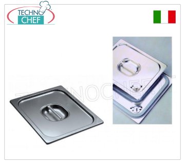 Coperchio per Bacinelle Gastronorm normali ed a tenuta,  in acciaio inox 18/10