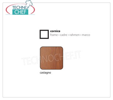 Cornice Castagno Cornice con portavetri, in laminato colore castagno, dimensioni mm 600x600x7h