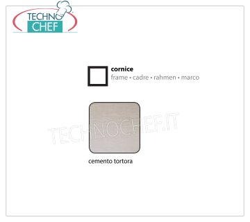 Cornice Cemento Tortora Cornice con portavetri, in laminato colore cemento tortora, dimensioni mm 600x600x7h