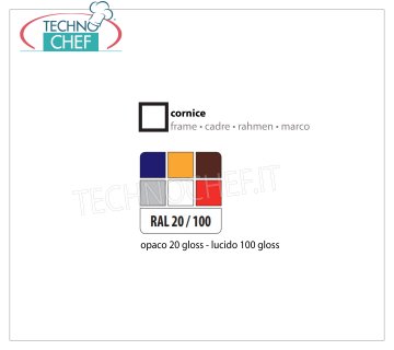 Cornice Verniciato Colori RAL Cornice con portavetri, verniciata colori RAL opaco 20 gloss, dimensioni mm 600x600x7h