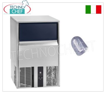 FABBRICATORE di GHIACCIO in CUBETTI PIENI, resa 45 Kg/24 h, Deposito 15 Kg