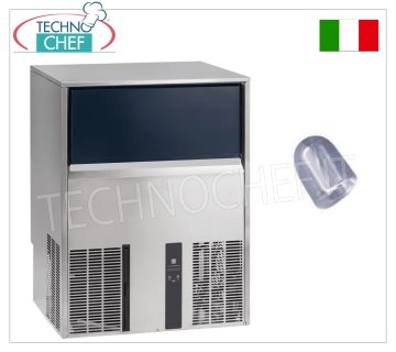 FABBRICATORE di GHIACCIO in CUBETTI PIENI, resa 60 Kg/24 h, Deposito 40 Kg