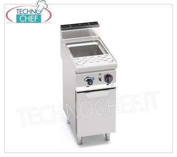 TECHNOCHEF - CUOCIPASTA ELETTRICO su MOBILE, 1 vasca da lt.30, Mod.CPE40 CUOCIPASTA ELETTRICO su MOBILE, BERTOS, Linea MACROS 700, Serie PASTA ITALY, 1 vasca inox da lt.30, V.400/3+N, Kw.8,00, Peso 49 Kg, dim.mm.400x700x900h