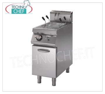Technochef - CUOCIPASTA ELETTRICO su MOBILE, 1 Vasca da lt.26, mod.PK70/40CPES Cuocipasta Elettrico su mobile, Linea 700, 1 vasca inox da lt.26, V.400/3+N, Kw.7,6, Peso 57 Kg, dimensioni mm 400x730x870h