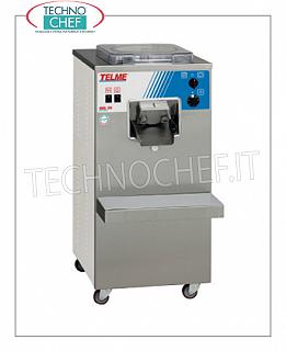 TECHNOCHEF - Mantecatore Professionale per Gelato e Granite, Capacità lt.4, Mod.GEL20 MANTECATORE A CILINDRO VERTICALE per GELATO e GRANITE su mobile con ESTRAZIONE AUTOMATICA, CAPACITA' MISCELA A CICLO lt 4,0, produzione oraria: GELATO 20 lt, GRANITA 40 lt, raffreddamento ad aria, V.400/3+N, Kw 2,2, dimensioni mm 460x510x960h