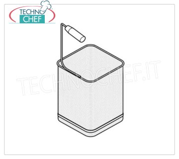 TECHNOCHEF - Cestello 1/6 SX per cuocipasta, Mod.CS1/6SX Cestello 1/6 SX, dim.mm.140x105x200h, per cuocipasta Serie 700.