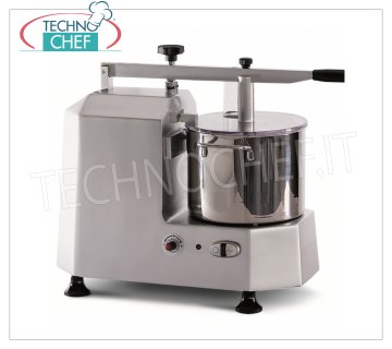 TECHNOCHEF -  Cutter Professionale con vasca da lt 5, Mod.C2 Cutter professionale con vasca inox 5 litri, 1 Velocità, giri 730 giri/minuto, V 230/1, Kw 1,15, peso 24,6 Kg, dim.mm.710x320x850h.