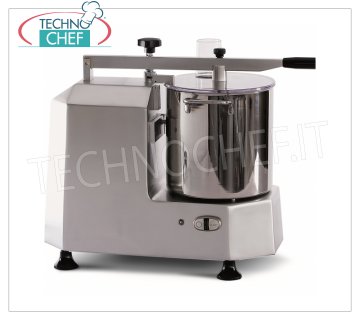 TECHNOCHEF -  Cutter Professionale con vasca da lt 8, Mod.C3 Cutter professionale  da tavolo con  vasca 8 litri, 1 Velocità (730 giri/minuto) , V 230/1, Kw 1,15, peso 24,9 Kg, dim. mm 710x320x850h.