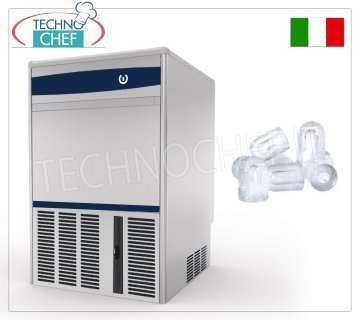 FABBRICATORE di GHIACCIO a CUBETTI CAVI, resa 45 Kg/24 h, Deposito 16 Kg