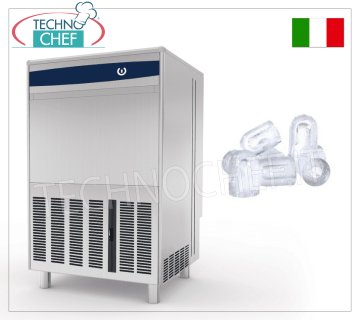 FABBRICATORE di GHIACCIO a CUBETTI CAVI, resa 60 Kg/24 h, Deposito 28 Kg