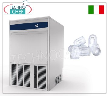 FABBRICATORE di GHIACCIO a CUBETTI CAVI, resa 35 Kg/24 h, Deposito 12 Kg