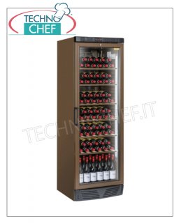 Cantinetta Refrigerata per 78 BOTTIGLIE, 1 Porta Vetro, temp.+7°/+18°C, Mod.TW400