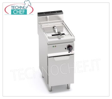 TECHNOCHEF - FRIGGITRICE ELETTRICA su MOBILE, 1 VASCA da lt.18, Mod.E7F18-4M FRIGGITRICE ELETTRICA su MOBILE, BERTOS, Linea MACROS 700, Serie TURBO, 1 VASCA da lt.18, V.400/3+N, Kw.13,5, Peso 50 Kg, dim.mm.400x700x900h