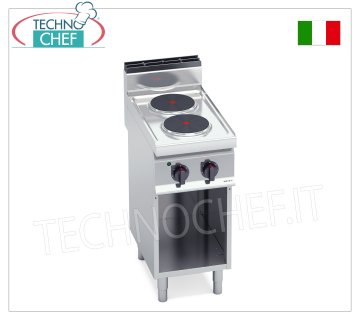 TECHNOCHEF - CUCINA ELETTRICA 2 PIASTRE su VANO a GIORNO, Kw.5,2, Mod.E7P2M CUCINA ELETTRICA 2 PIASTRE su VANO a GIORNO, BERTOS, Linea MACROS 700, Serie HIGH POWER, con 2 piastre TONDE Ø 220 mm, COMANDI INDIPENDENTI, 6 livelli di potenza, V.400/3+N, Kw.5,2, Peso 37 Kg, dim.mm.400x700x900h