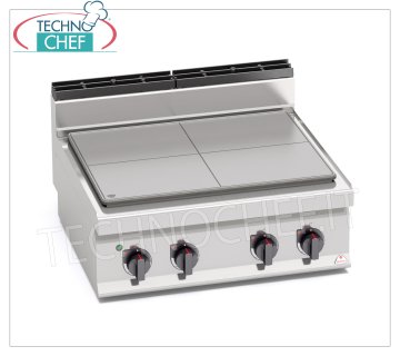 TECHNOCHEF - CUCINA TUTTAPIASTRA ELETTRICO TOP, Kw.9, Mod.E7TPB CUCINA TUTTAPIASTRA ELETTRICO TOP, BERTOS, Linea MACROS 700, Serie HIGH POWER, 4 ZONE di COTTURA, COMANDI INDIPENDENTI, V.400/3+N, Kw.9,00, Peso 80, dim.mm.800x700x290h