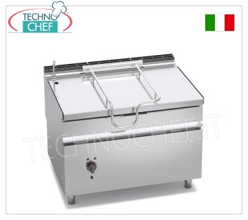 Technochef - Brasiera Elettrica, Ribaltamento Motorizzato, Capacità lt.120, Mod.E9BR12/I+RM Brasiera ribaltabile elettrica, BERTOS, Linea MAXIMA 900, Serie MAXI-120, con vasca inox da lt.120, ribaltamento motorizzato, V.400/3+N, Kw.14,4, Peso 205 Kg, dim.mm.1200x900x900h