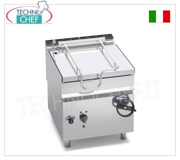 Technochef - Brasiera Elettrica, Ribaltamento Manuale, Capacità lt.80, Mod.E9BR8/I Brasiera ribaltabile elettrica, BERTOS, Linea MAXIMA 900, Serie MAXI-80, con vasca inox da lt.80, ribaltamento manuale, V.400/3+N, Kw.9,6, Peso 147 Kg, dim.mm.800x900x900h