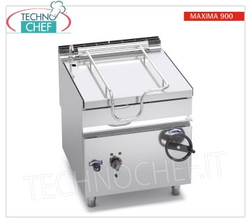 Technochef - Brasiera Elettrica, Ribaltamento Manuale, Capacità lt.80, Mod.E9BR8/I Brasiera ribaltabile elettrica, BERTOS, Linea MAXIMA 900, Serie MAXI-80, con vasca inox da lt.80, ribaltamento manuale, V.400/3+N, Kw.9,6, Peso 147 Kg, dim.mm.800x900x900h