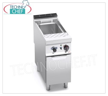 TECHNOCHEF - CUOCIPASTA ELETTRICO 1 Vasca  da 40 lt. su Mobile, Mod.E9CP40 CUOCIPASTA ELETTRICO su MOBILE, BERTO'S,  1 Vasca  da lt.40,  V.400/3+N, Kw.10,00, Peso 54 Kg, dim.mm.400x900x900h