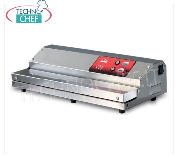 Technochef - Macchina sottovuoto semiautomatica ad aspirazione esterna, barra saldante da 450 mm, mod.EUROBIG