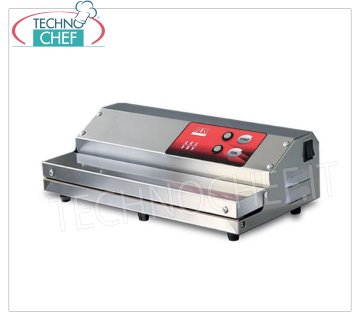 Technochef - Macchina sottovuoto semiautomatica ad aspirazione esterna, barra saldante da 350 mm, mod.EUROMINI