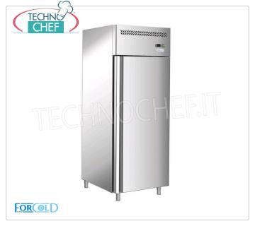 Forcold - Armadio Frigo 1 Porta, lt.650, Ventilato, Temp.-2°/+8°C, Classe D, Mod.G-GN650TN-FC Armadio Frigorifero 1 Porta, Professionale,  lt.650, Temp.-2°/+8°C, ECOLOGICO in Classe D, Gas R290, Ventilato, Gastronorm 2/1, V.230/1, Kw.0,305, Peso 120 Kg, dim.mm.740x830x2010h.