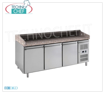 Banco pizza refrigerato, 3 Porte, dim.mm.2020x800x1000h.