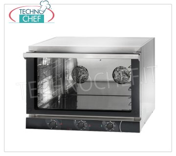 TECNODOM-Forno Convezione  Elettrico con GRILL, 3 Teglie Pasticceria cm 60x40, Porta a RIBALTA, mod. NERONE EKO 600 - GRILL FORNO CONVENZIONE elettrico VENTILATO con GRILL, per PASTICCERIA, capacità 3 TEGLIE da mm 600x400 (escluse), COMANDI MANUALI, versione con PORTA a RIBALTA, V.230/1, Kw.3,15+1,7, Peso 35 Kg, dim.mm.775x700x560h