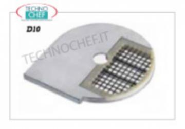 Disco tagliaverdure con Grigliato a destra per Cubetti da mm 10x10