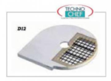 Disco Tagliaverdure con Grigliato a destra per Cubetti da mm 12x12