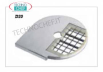 Disco Tagliaverdure con Grigliato a destra per Cubetti da mm 20x20