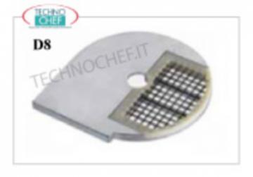Disco Tagliaverdure con Grigliato a destra per Cubetti da mm 8x8