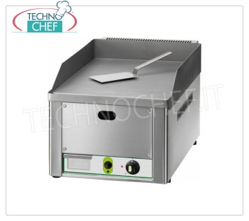 FIMAR - Fry Top a Gas Professionale da Banco, Piastra Liscia, Mod.FRY1LM FRY TOP A GAS da tavolo, 1 MODULO con PIASTRA in ACCIAIO SABBIATO LISCIO, alimentazione a GAS METANO, in dotazione kit GPL, dimensioni est. mm 335x600x300h