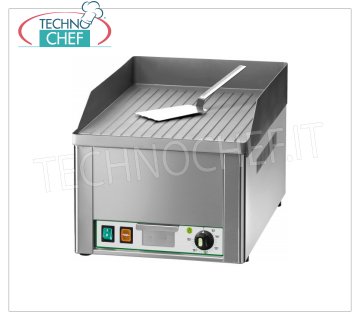 FIMAR -  Fry Top Elettrico Professionale da Banco, Piastra Rigata, Mod.FRY1R FRY TOP ELETTRICO da tavolo, 1 MODULO con PIASTRA in ACCIAIO SABBIATO RIGATO, CONTROLLO TERMOSTATICO da 50° a 300°C, V 230/1, Kw 3,00, dimensioni est. mm 335x570x300h