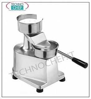 FIMAR - Technochef, Hamburgatrice manuale, Ø 130 mm, Mod.HF-130 Hamburgatrice manuale con diametro 130 mm, realizzata in alluminio e acciaio inox, dim. mm. 330x250x300h