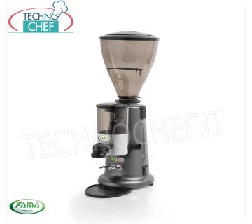 FAMA - Macinacaffè Dosatore Professionale, resa oraria Kg 3/4, mod.FMX Macinacaffè dosatore professionale, produzione oraria Kg 3/4, Giri/min 1400, V.230/1, Kw.0,34, Peso 13 Kg, dim.mm.230x370x600h