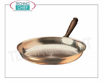 Padella per Fornello Flambeau da cm 26 Padella per Fornello flambe' inox-cuprum con manico in legno, diam.mm.260.