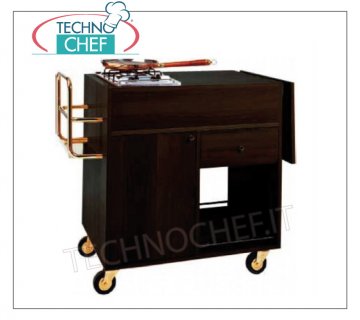 Forcar - CARRELLO  FLAMBE' colore CARBON, 1 Fuoco, mod. CF1200W
