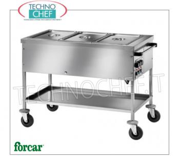 FORCAR - Technochef, Carrello caldo a bagnomaria, Mod.CT1758TD