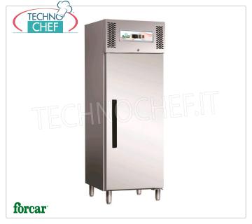 Forcar - Armadio Congelatore-Freezer, lt.537, Ventilato, Temp.-18°/-22°C, Classe D, mod.G-ECV600BT Armadio Congelatore-Freezer 1 Porta, Professionale, lt.537,Temp.-18°/-22°C, Ventilato, ECOLOGICO in Classe D, GAS R290, Gastronorm 2/1, V.230/1, Kw.0,565, Peso 1358 Kg, dim.mm.680x800x2010h
