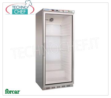 Technochef - Vetrina FRIGO per BIBITE, 1 Porta, Statico, Temp.+2°/+8°C, lt.570, Classe B, Mod.ER600GSS Frigorifero per Bibite-Bevande professionale, 1 Porta Vetro, Linea ECO, struttura esterna in acciaio inox, Statico, temperatura +2°/+8°C, capacità 570 litri, Classe B, illuminazione a Led, V.230/1, Kw.0,185, Peso 93 Kg, dim.mm.777x695x1895h