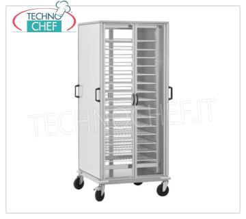 CARRELLO PORTAPIATTI PRONTI con 10 PIANI GRIGLIATI  VERNICIATI GN 2/1 CARRELLO PORTAPIATTI PRONTI con 10 PIANI GRIGLIATI VERNICIATI Gastro-Norm 2/1 (mm 650x530), REGOLABILI in altezza con un PASSO di 60 mm, dim.mm.750x780x1700h