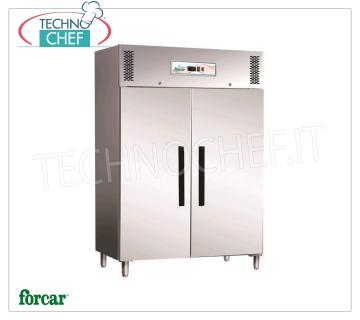 Forcar - Armadio Congelatore-Freezer 2 Porte, lt.1173, Ventilato, Temp.-18°/-22°C, Classe D, mod.G-ECV1200BT Armadio Congelatore-Freezer 2 porte, Professionale, struttura in acciaio inox, lt.1173, Temp.-18°/-22°C, ECOLOGICO in Classe D, Gas R290, Ventilato, Gastronorm 2/1, V.230/1, Kw.0,8, Peso 180 Kg, dim.mm.1340x810x2000h
