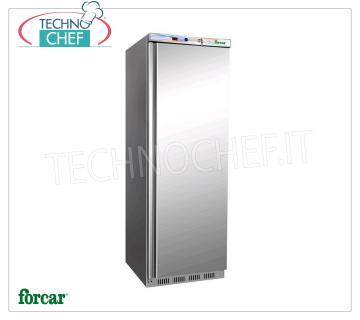 Forcar - Armadio Congelatore-Freezer, lt.340, Statico, Temp.-18°/-22°C, Classe B, mod.G-EF400SS Armadio Congelatore-Freezer, 1 Porta, Professionale, lt.340, Temp.-18°/-22°C, ECOLOGICO in CLASSE B, GAS R600a, statico con ventilatore interno, V.230/1, Kw.0,185, Peso 74 Kg,dim.mm.600x585x1855