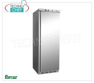 Forcar - Armadio Congelatore-Freezer, lt.340, Statico con PIANI Grigliati EVAPORANTI  FISSI, Temp.-18°/-22°C, Classe B, mod.G-EF400SS Armadio Congelatore-Freezer, STATICO con PIANI Grigliati EVAPORANTI FISSI1, Porta, Professionale, lt.340, Temp.-18°/-22°C, ECOLOGICO in CLASSE B, GAS R600a, V.230/1, Kw.0,185, Peso 74 Kg,dim.mm.600x585x1855