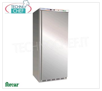 Forcar - ARMADIO Congelatore-Freezer, lt.555, Statico, Temp.-18°/-22°C, Classe B, mod.G-EF600SS Armadio Freezer-Congelatore 1 Porta, Professionale, lt.555, Temp.-18°/-22°C, ECOLOGICO in Classe B, Gas R600a, statico con ventilatore interno, V.230/1, Kw 0,3, Peso 94 Kg, dim.mm.777x695x1895h