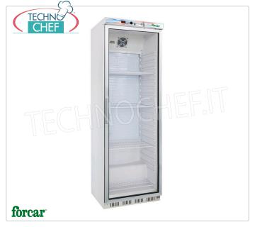 Technochef -  Vetrina FRIGO per BIBITE, 1 Porta, Statico, Temp.+2°/+8°C, lt.350, Classe B, Mod.G-ER400G Frigorifero per Bibite-Bevana professionale, Linea ECO, 1 porta vetro, struttura esterna in lamiera bianca, Statico, temperatura +2°/+8°C, capacità lt.350, Classe B, V.230/1, Kw.0,185, Peso 69 Kg, dim.mm.600x585x1855h